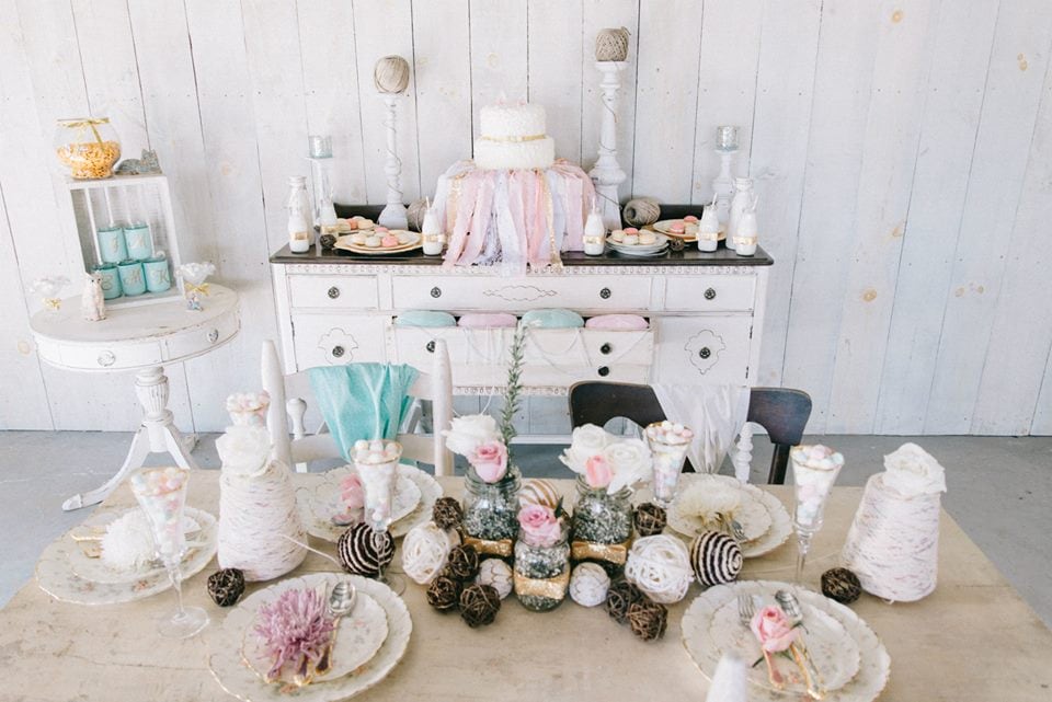 Cheery pastels - dresser at wedding